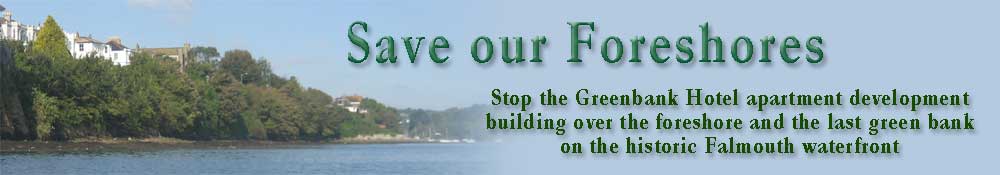 Stop the Greenbank Hotel apartment development building over the Falmouth foreshore  and the last green bank on the historic Falmouth waterfront