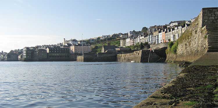 Falmouth from the Greenbank Hotel pier steps