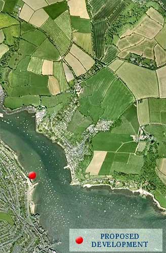 Aerial view of the Penryn River area